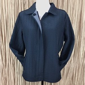 Hilary Radley Black Quilted Jacket Size L